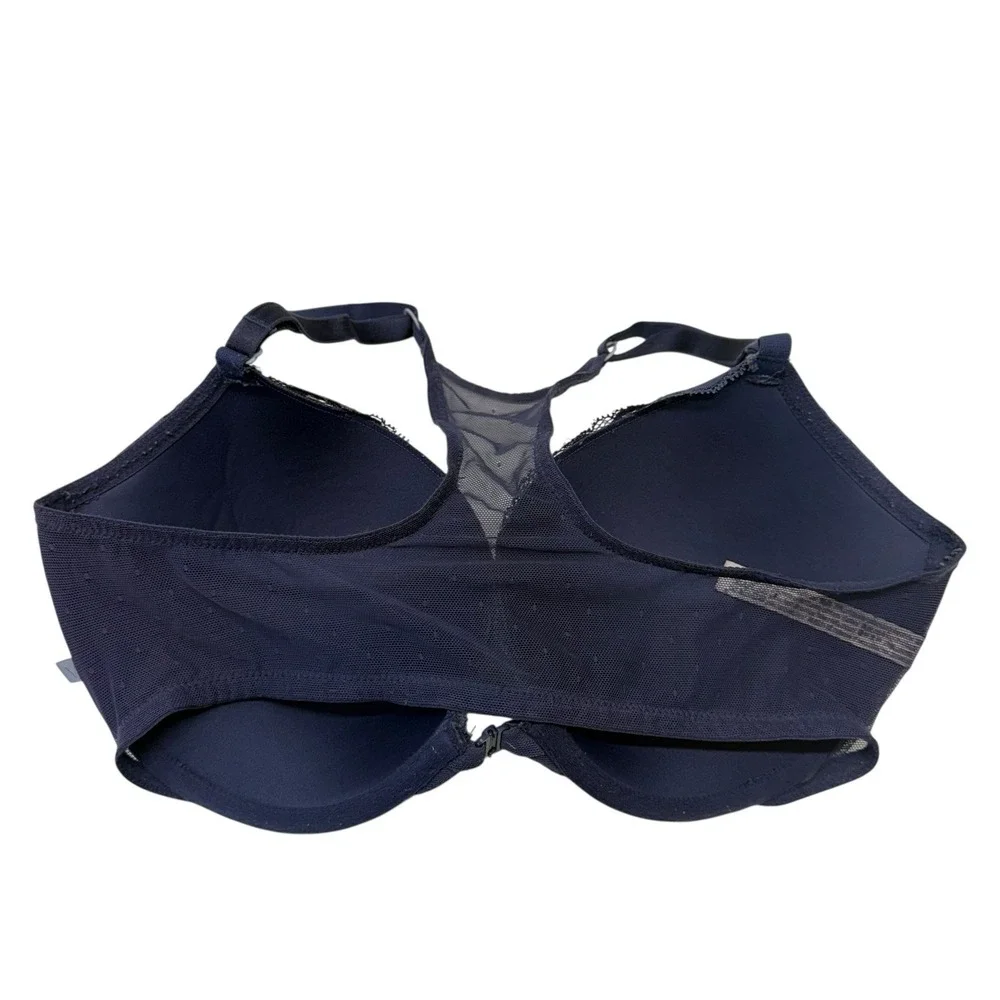 Victoria's Secret Sexy Blue Floral Razorback Sheer Back Push-up Bra 34DD‎ #309